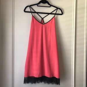 Lace Hem Strap Dress